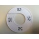 Maatring 9 cm wit/zw 52 